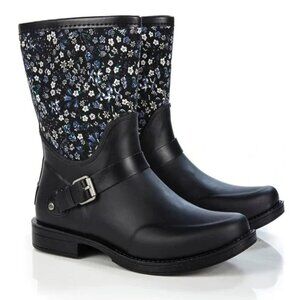 UGG SIVADA LIBERTY NAVY FLORAL WATERPROOF RAIN BOOTS
